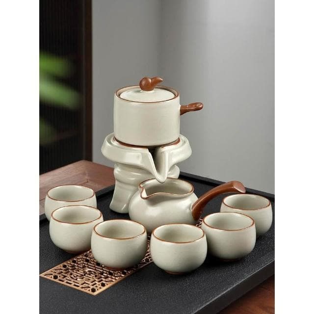 自動茶具套裝新款家用辦公室輕奢高檔石磨懶人泡茶神器