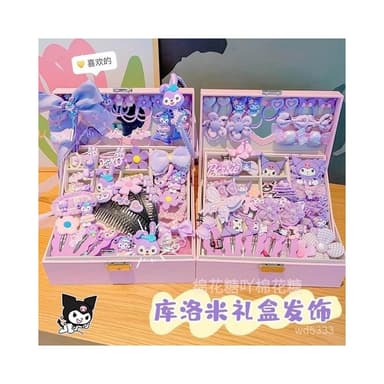 兒童髮夾女2025新款小女孩生日禮物高端首飾盒女童髮飾61套裝禮盒