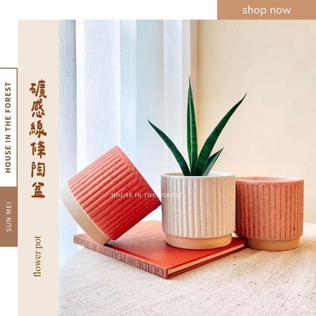 陶盆 礦感線條陶盆 花盆 花器 陶盆 花架 花瓶 觀葉植物 多肉植物 植栽 植物 室內植栽 辦公室植栽