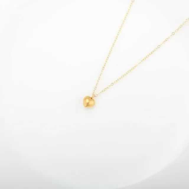 【Angel & Me】愛心 種子 s925 純銀厚鍍 24k 純金 項鍊 生日禮物