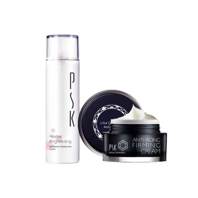 【PSK 深海美肌專家】早C晚霜｜激光透亮精萃乳80ml+凝時緊緻駐顏霜30ml(乳液 美白 美白淡斑 淡斑 緊緻  傳明酸 保養品)