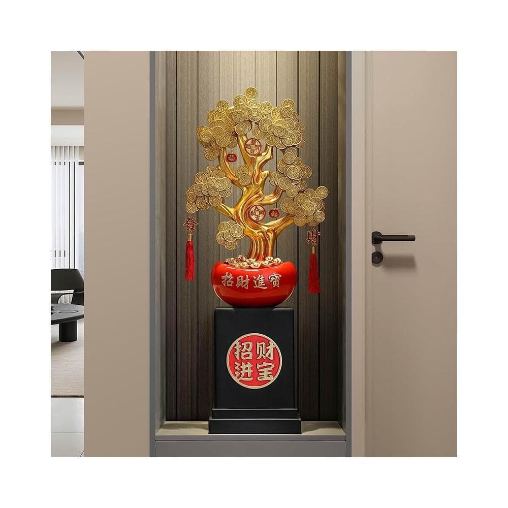 招財進寶發財樹落地大型擺件辦公室客廳玄關搖錢樹裝飾品開業禮物