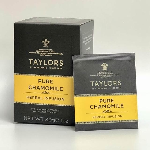 【Taylors 泰勒】英國泰勒茶 清新洋甘菊 不含咖啡因「改版全新包裝」獨立茶包1.5g*每盒20入 〈效期：2026/11/30〉