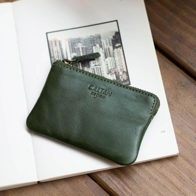 CALTAN DESIGN | 真皮素雅雙拉鍊質感小錢包 072693 五色(真皮 零錢包 禮物 送禮)
