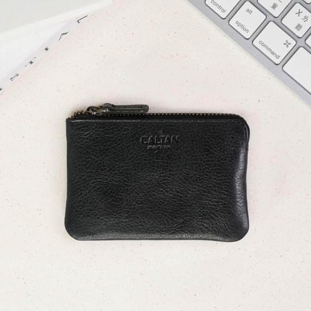 CALTAN DESIGN | 真皮素雅雙拉鍊質感小錢包 072693 五色(真皮 零錢包 禮物 送禮)