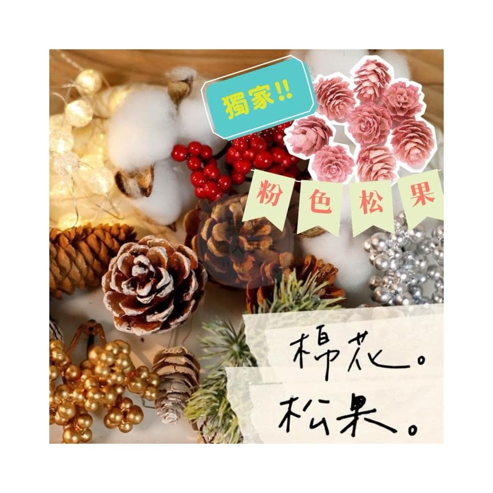 【璟采職人】松果 美國松 原色松果 松塔 乾燥花材 果實 聖誕裝飾 聖誕配件 聖誕節 聖誕樹 聖誕佈置 藤圈配件 禮物