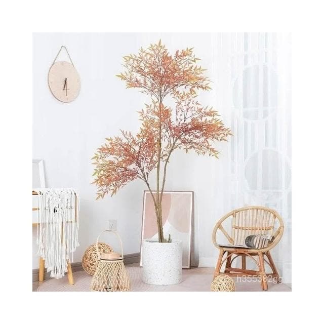 熱銷 可開發票 北歐ins風仿真南天竹植物盆栽仿真綠植大型室內客廳綠植落地裝飾