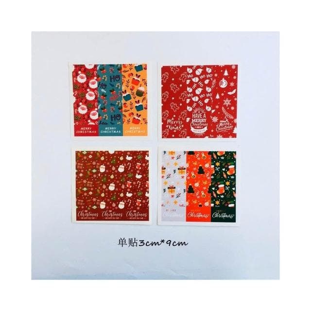 嚴選SHOP 3貼 聖誕3合1長方貼紙 聖誕節造型貼紙 封口貼紙 裝飾卡片 裝飾貼 包裝貼紙 聖誕禮物貼 X221