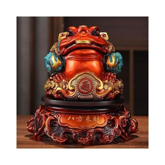 金蟾招財金蟾招財擺件三足蟾蜍咬錢金蟾蜍招財擺飾財位擺飾玄關擺飾禮物開幕開運喬遷開幕送禮