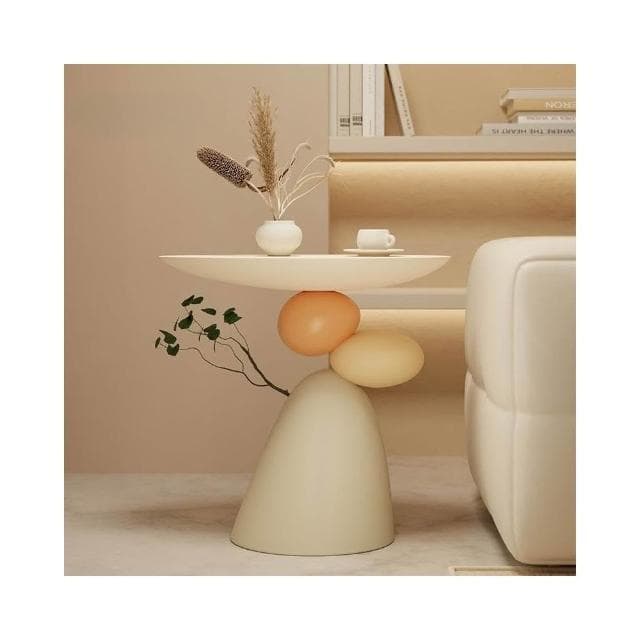 新款下殺🔥 奶油風邊几 沙發邊几 客廳茶几 擺件裝飾品 高級感喬遷新居禮物 石來運轉邊几 落地角几