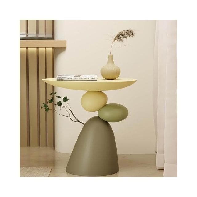 新款下殺🔥 奶油風邊几 沙發邊几 客廳茶几 擺件裝飾品 高級感喬遷新居禮物 石來運轉邊几 落地角几