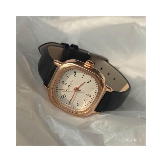 偉偉有道 【1353人好評】方形手錶女款初高中學生高顔值小衆輕奢高級感方糖女生考試用石英