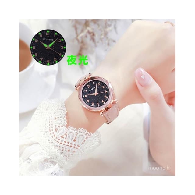 偉偉有道 夜光少女星空手錶高顔值ins學生韓版氣質數字閨蜜網紅高級感小衆