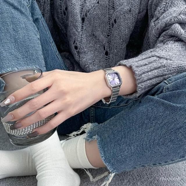 偉偉有道 手錶女輕奢小衆高級氣質感簡約學生精緻職場休閒百搭竹節方形女錶