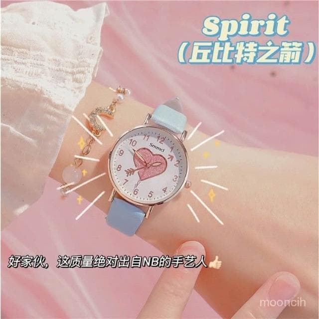 偉偉有道 兒童手錶女ins風網紅小香風指針式學生高級時尚防水簡約夜光錶盤