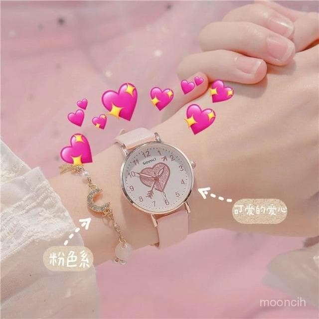 偉偉有道 兒童手錶女ins風網紅小香風指針式學生高級時尚防水簡約夜光錶盤