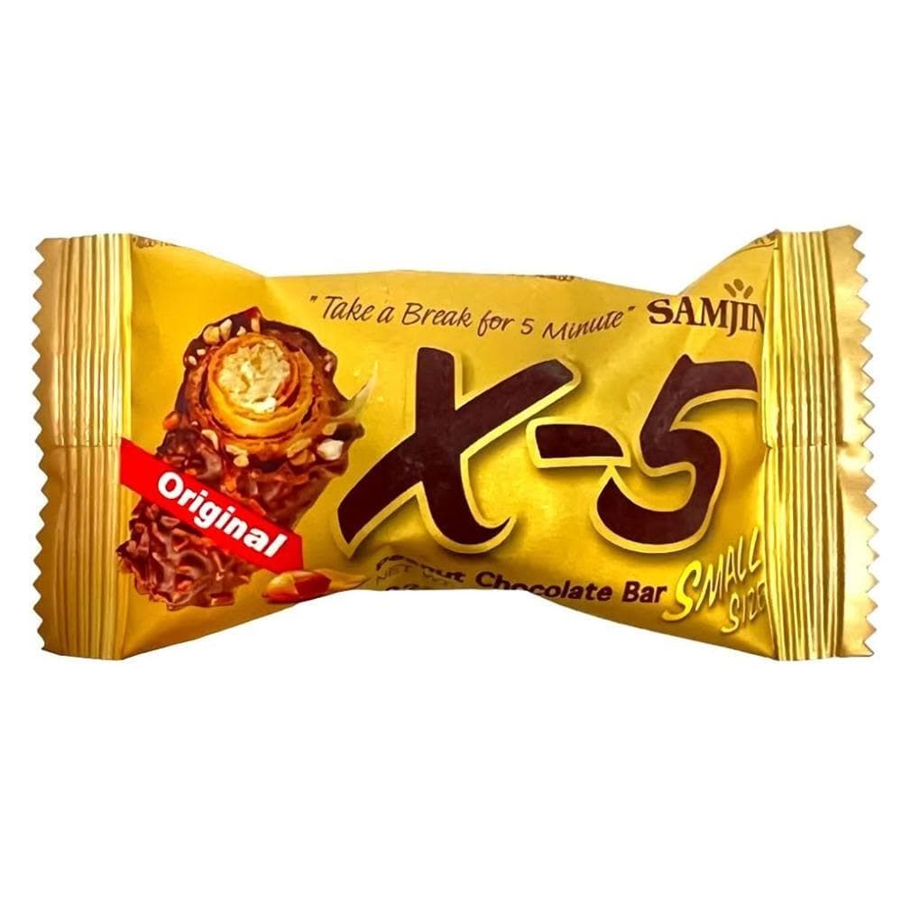 【CHARA 微百貨】韓國 SAMJIN X-5 X5 花生 巧克力 捲心酥 原味 19g / 36g