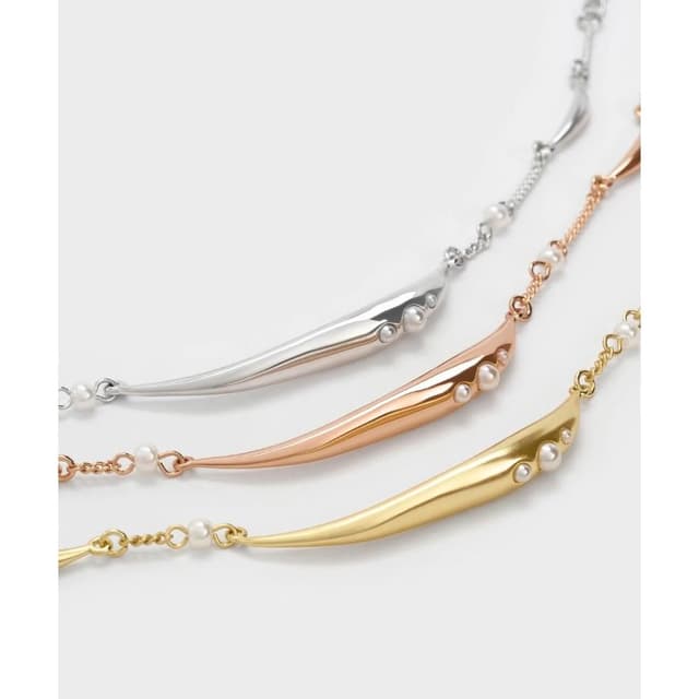 CHARLES & KEITH Corrine 珍珠手鍊 - 銀色/玫瑰金/金色