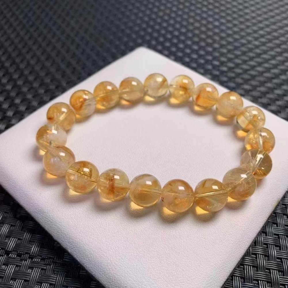 🎗飾間首飾鋪 黃水晶手鍊手飾黃招財黃手串單圈手串飾品