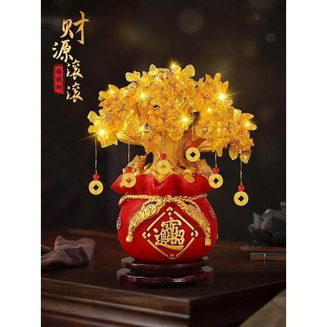 發財樹擺件招財客廳工藝品玄關搖錢樹酒櫃裝飾品喬遷新居開業禮物