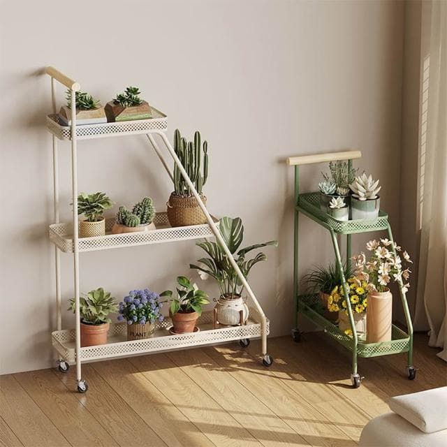 客廳花架 落地置物架 鐵藝落地陽臺多肉花盆托架 盆栽架子 網紅植物擺放架 盆栽架 陽臺花架 花盆架 園藝DYT