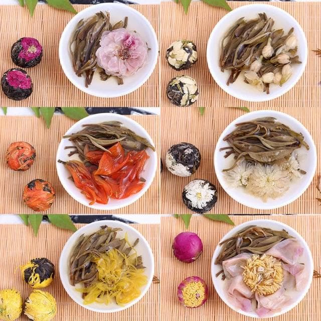 HanNaMiChan【店長推薦伴手禮】批髮雲南普洱茶葉2024年龍珠花茶生茶散茶喬木沱茶花茶禮盒裝18顆