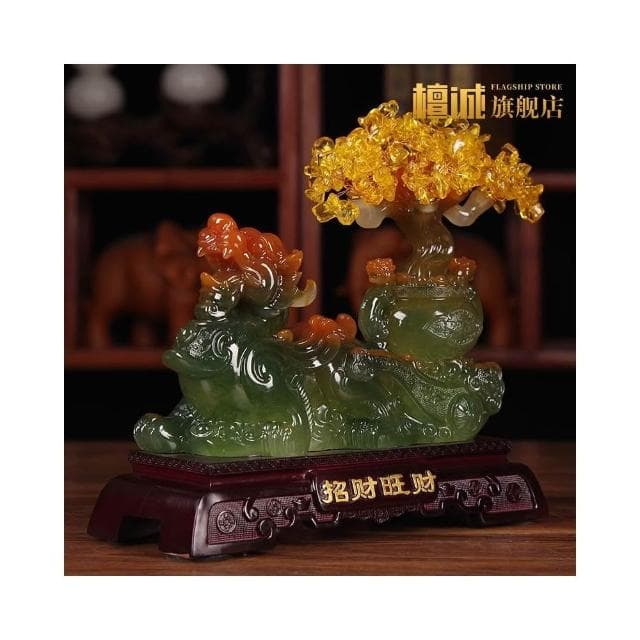 招財旺財貔貅聚寶盆擺件水晶搖錢樹客廳辦公室裝飾品喬遷開業禮品