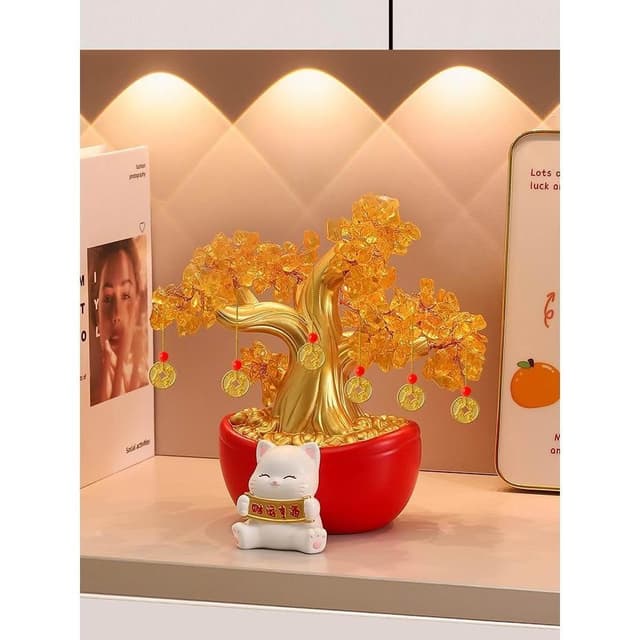 發財樹搖錢樹招財貓擺件店鋪收銀臺開業禮物客廳酒櫃喬遷新居禮品