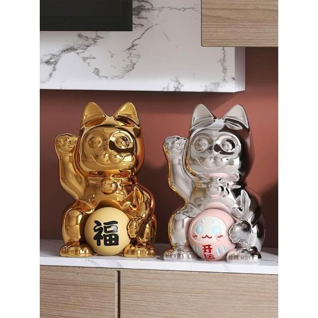 發財招財貓擺件高檔開業招財禮物店鋪客廳入戶裝飾品喬遷新居禮品