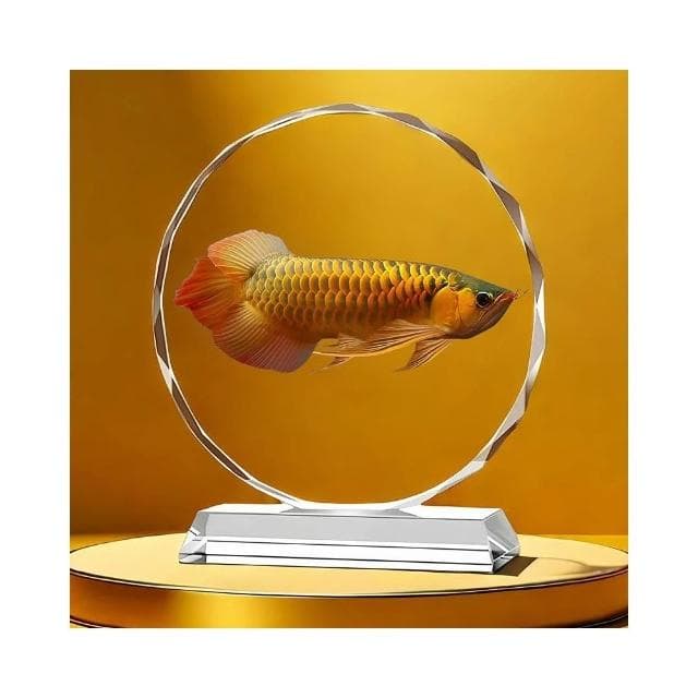 招財金龍魚水晶擺件輕奢高檔創意桌面家居裝飾好寓意開業喬遷送禮