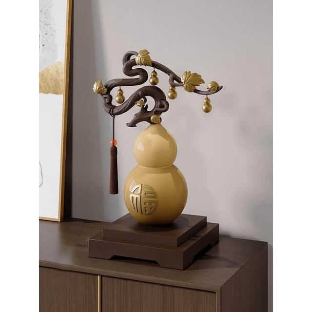 五福臨門葫蘆擺件新中式酒櫃招財納福裝飾品博古架送領導喬遷禮品