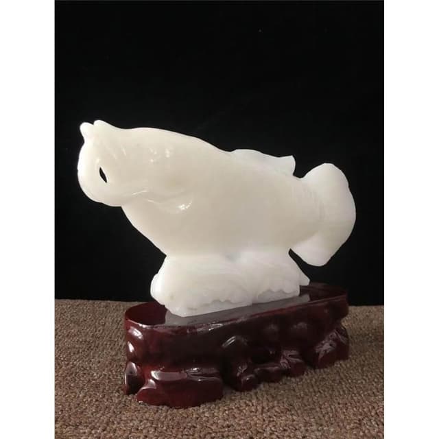 天然玉石招財金龍魚擺件家居喬遷裝飾客廳玄關電視櫃店鋪開業禮品