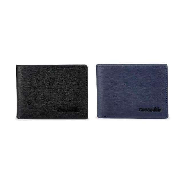 【Crocodile】鱷魚皮件 男生短夾 真皮皮夾 情人節禮物 8卡夾 雙鈔票 維也納Wien 2.0系列-0103-11304