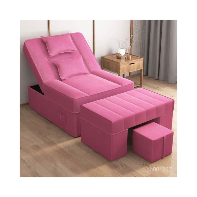 足浴沙髮電動全自動足療店按摩一體床美容院美甲桑拿洗腳修腳躺椅按摩床 沙發 電動沙發 按摩椅 0KNC