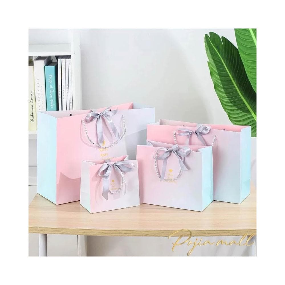 金色愛心💛ins 風禮品袋 紙袋 禮物袋 絲帶蝴蝶結包裝 送禮 袋子 提袋 包裝袋紙袋 禮物袋 禮物包裝 聖誕節禮物袋