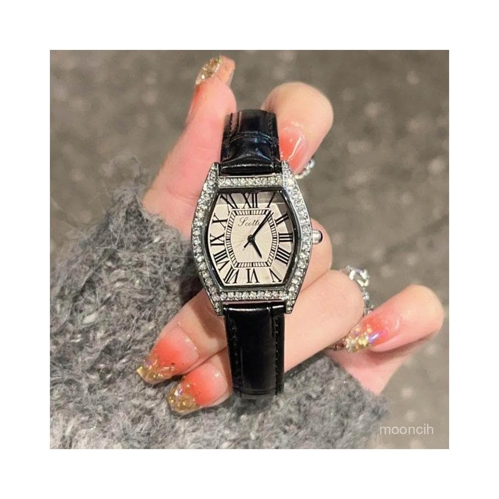 偉偉錶錶 新款手錶女輕奢ins高級感滿天星法式小衆手錶防水小錶盤石英腕錶