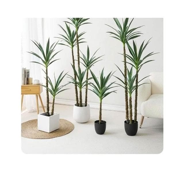 可開發票 北歐仿真劍麻鐵樹植物仿真盆栽裝飾假綠植室內辦公室商場落地擺件