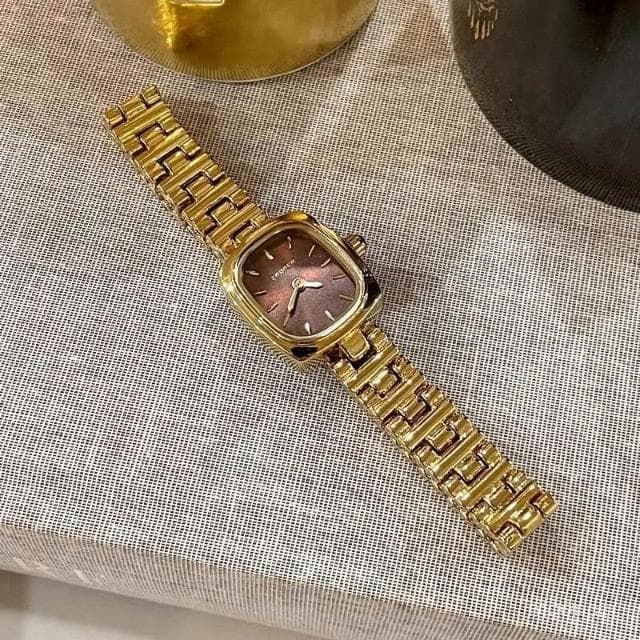偉偉錶錶 手錶女款小衆輕奢高級感小巧奢華複古小金錶手鏈款防水石英腕錶