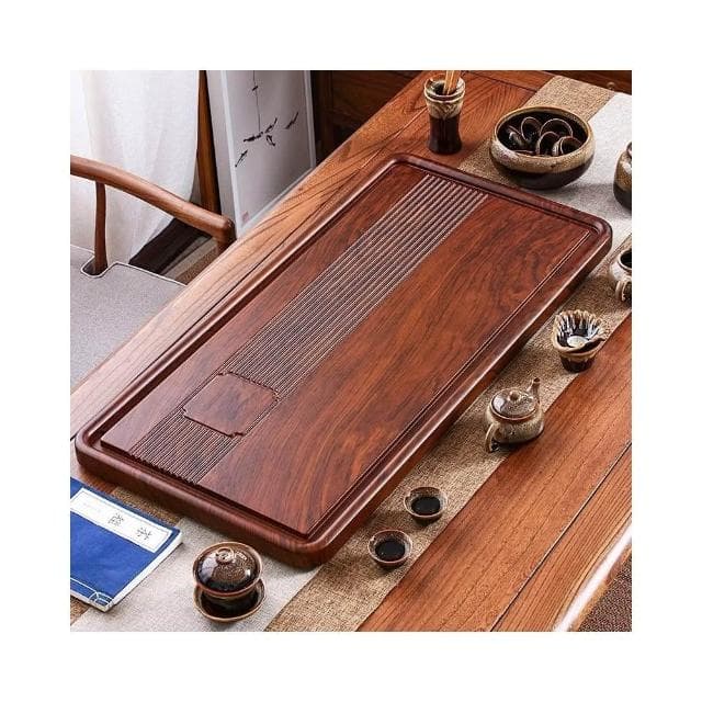 實木茶盤家用整塊長方形簡約功夫茶具套裝排水中式新款客廳泡茶臺