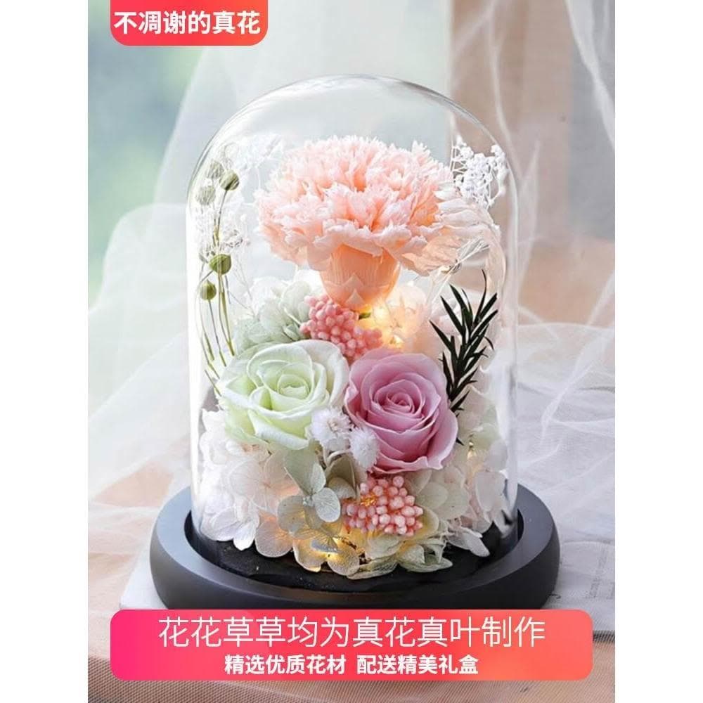 畢業季禮物女生生日禮物實用高級感送閨蜜女朋友永生花康乃馨真花