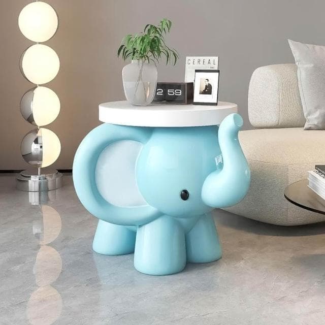 可愛大象客廳茶幾 沙髮邊幾 床頭櫃託盤 喬遷禮物邊幾 茶幾 創意邊幾 沙發茶幾 邊桌 客廳 禮品 擺件茶几禮物