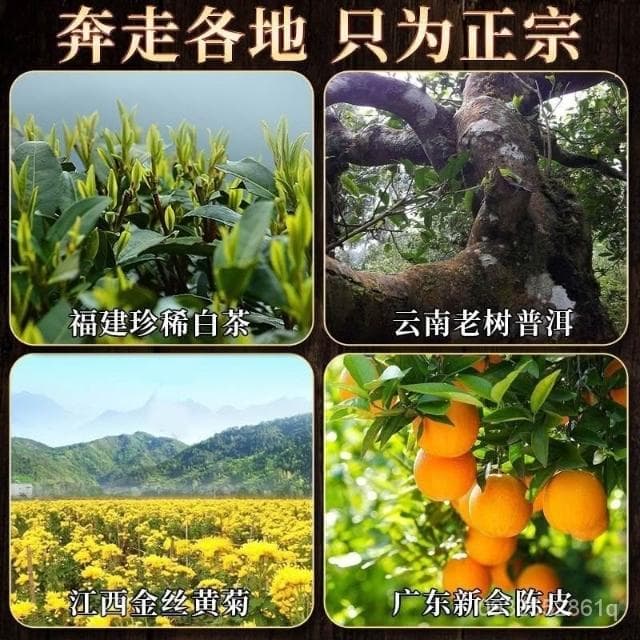 阿四嫂    10年普洱茶熟茶小茶餅陳皮普洱陳皮白茶菊花普洱桂花紅茶陳皮方塊