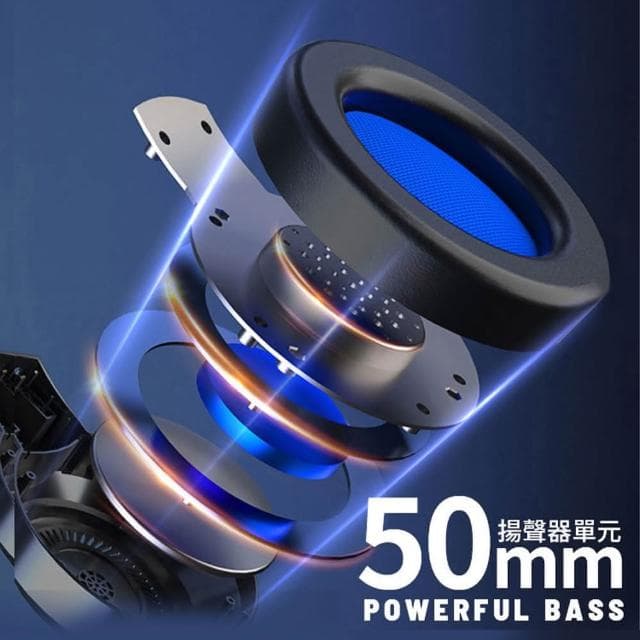 【Relight 睿亮】台盾 G58頭戴式電競耳機 7.1聲道 七彩環形呼吸燈 50MM大喇叭 耳罩式有線耳麥 3.5mm麥克風耳機 無發射功能