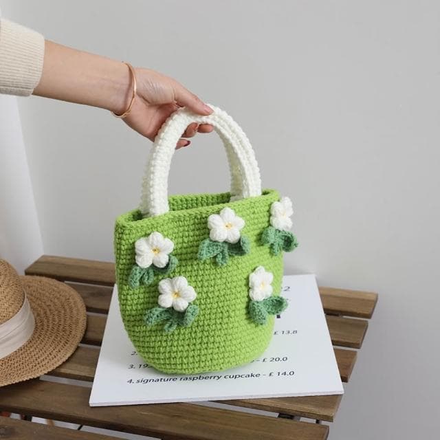 【米蘭精品】情人節禮物 現貨+預購 女草編包手提包渡假單肩側背包大容量藤編織包包(可愛山茶花造型74ly78)