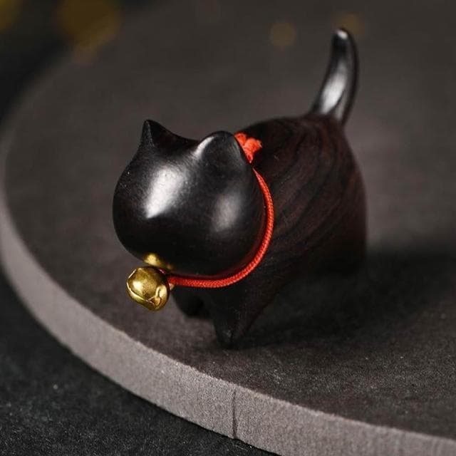 【LEEHER】桌面擺飾/盆栽裝飾/招財擺飾/裝飾/可愛小物/裝飾品/擺飾/禮物/招財/貓咪擺飾/小擺件/黑檀木/原創/擺件/
