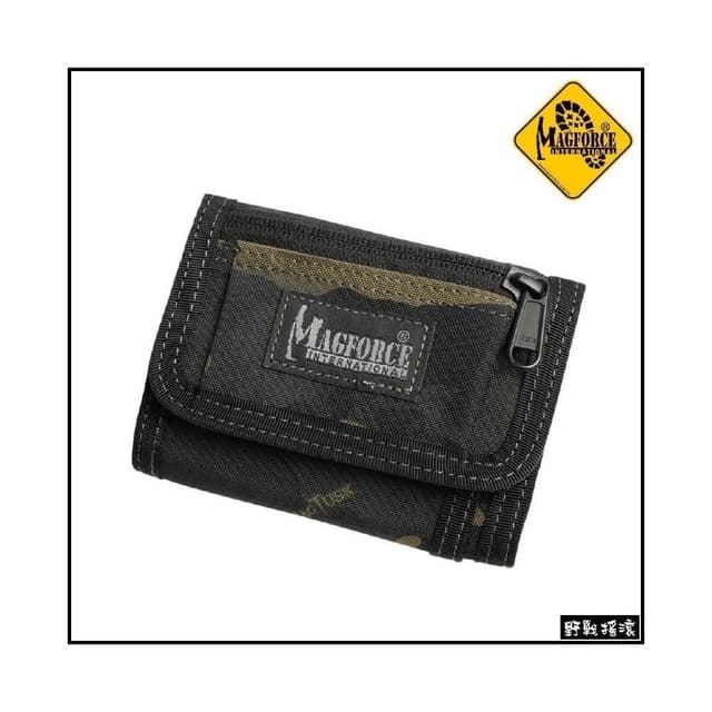 野戰搖滾 馬蓋先 MAGFORCE EDC 戰術錢包 暗黑迷彩 軍風錢包掛勾皮夾卡片夾短夾三折皮夾收納包