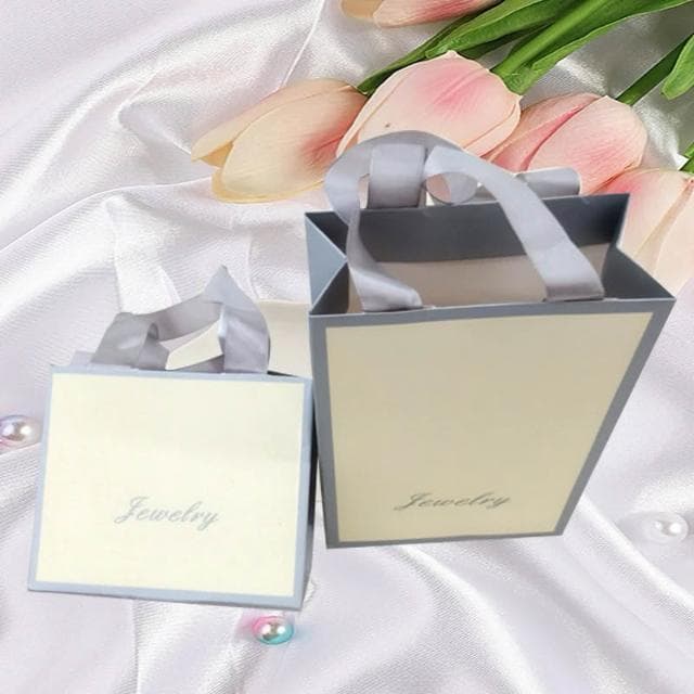 jewelry銀邊禮物袋 手提袋 手提袋 禮物袋 教師節 聖誕節 生日禮物 禮品袋 送禮 交換禮物 畢業禮物 禮物 袋