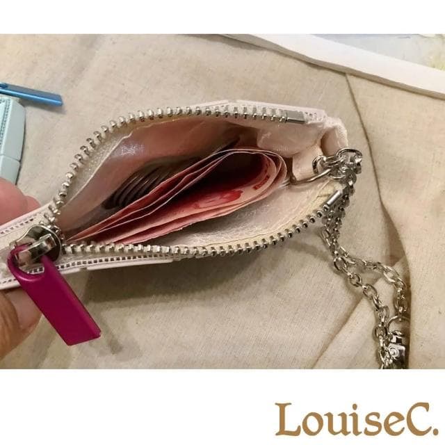 【LouiseC.】Tree House 三宅三角格紋鍊條立體零錢包-5色(YS23761)