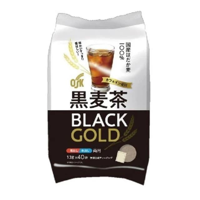 +爆買日本+小谷穀粉 OSK 黑麥茶 BLACK GOLD 40袋入 日本麥茶 國產裸麥 無咖啡因 可冷沖熱泡 日本原裝