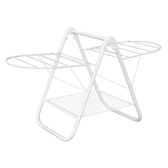 【百佳】台灣現貨 翼型衣架 寶寶尿佈架  曬衣架 掛衣架 迷你小型落地架 嬰兒衣物晾曬架 折疊晾衣架 落地折疊 室內外陽 臺傢用